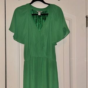 V-Neck Chiffon Dress